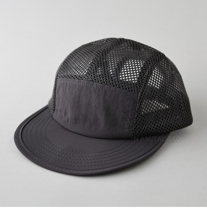 Spring and Summer Thin Flat-Brimmed Half-Mesh Breathable Baseball Cap for Men and Women