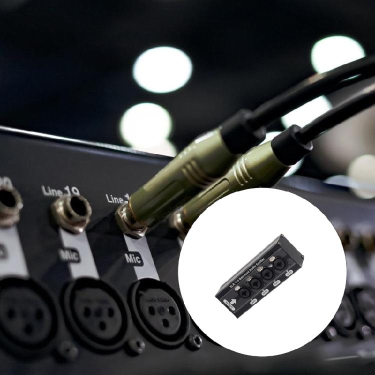 6.5mm 3Pin Balanced Sound Splitter 1 Input 4 Output Splitter for Transmission Studio Equipment Extender Installation
