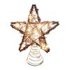 Christmas Tree Topper Star with Light Simple Installation Luminous Hollow Star Tree Topper Christmas Tree Decoration