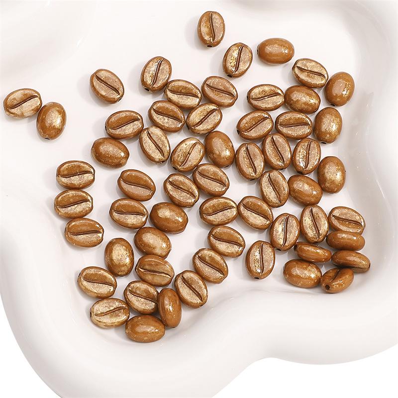 

Бусины для браслета ручной работы 8x10 мм Акриловые кофейные зерна Бусины-рассыпки Аксессуары для самостоятельного изготовления Бусины для браслетов Нитки для браслетов Разделительные бусины about 20pcs x 1 bag