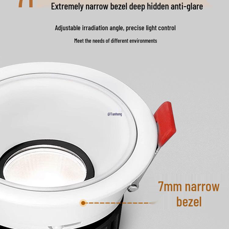 Kompakter blendfreier Einbaustrahler für die Decke: Vollspektrum-Wandfluter für das Wohnzimmer