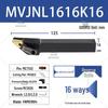 92° CNC Lathe External Turning Tool Holder (MVJNR1616K16/2020K16)