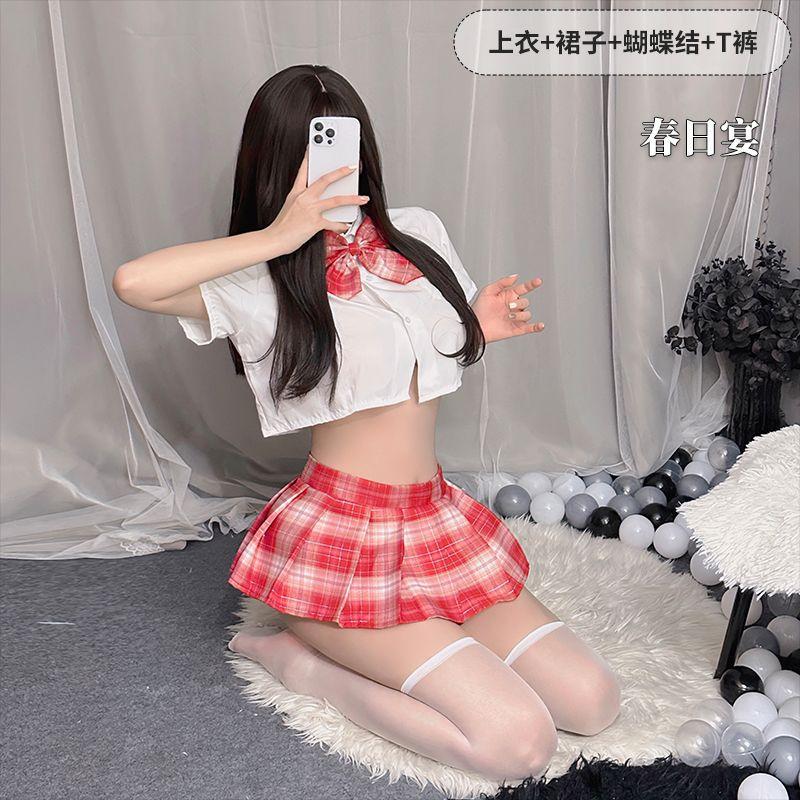 Fun pleated skirt underwear female sexy jk uniform seduction passion suit pure cute student skirt generation