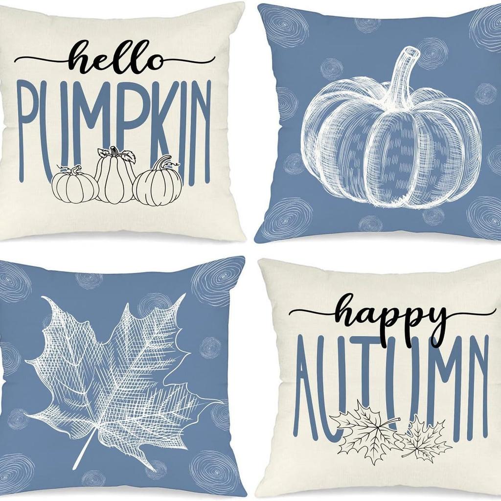New Thanksgiving Holiday Print Pillow Pillow Sofa Bedside Home Pillow Case Waist Cushion Cover