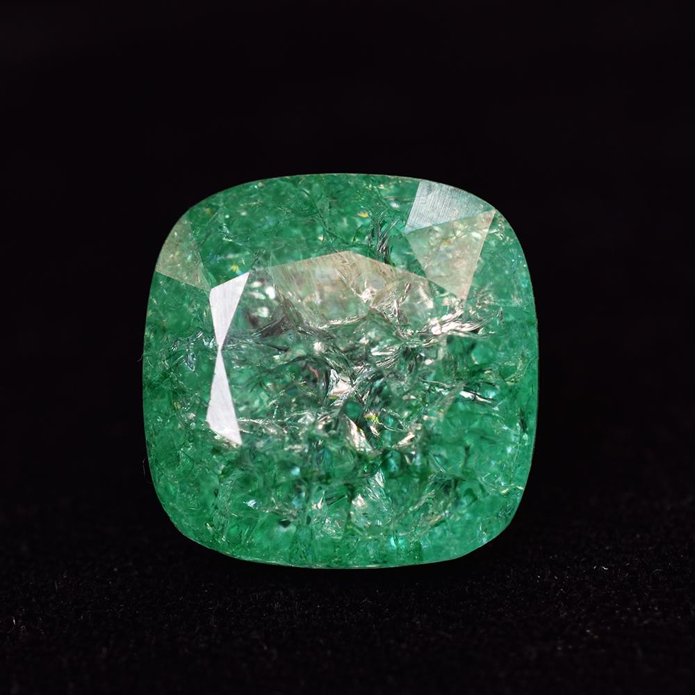 Natural Green Emerald Loose Gemstone Quality 54 Ct Cushion Cut for Jewelry Making and Crafts