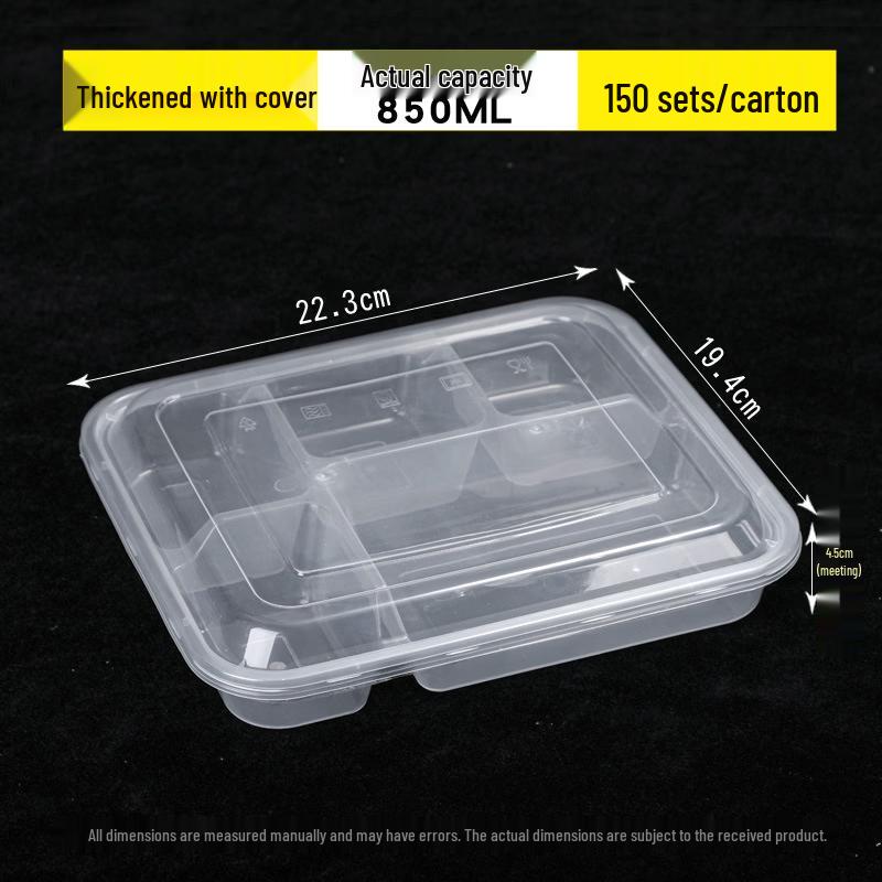 Disposable 5-Compartment Plastic Takeout Containers