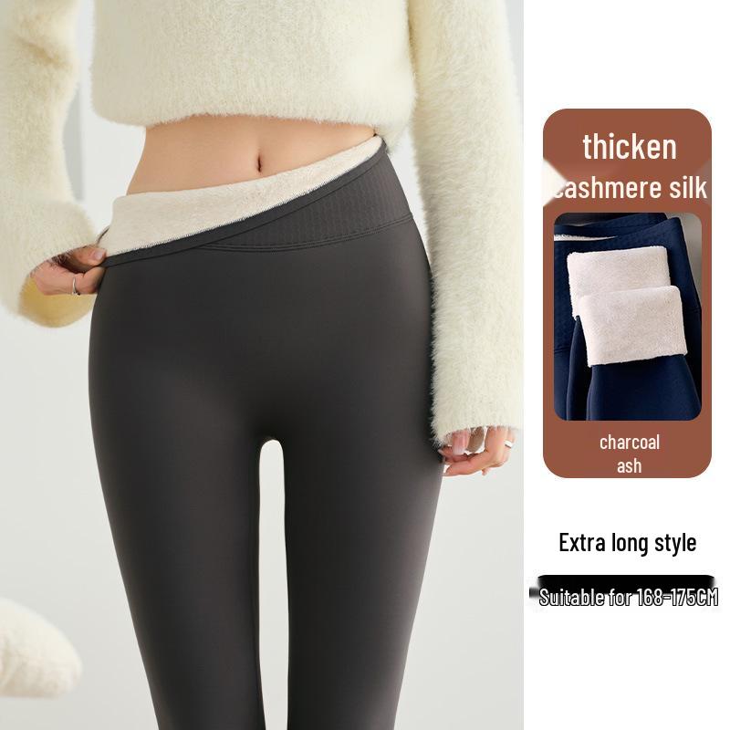 Plus-Size Fleece-Lined Shark Pants: High-Waisted, Thick, and Warm Yoga Leggings for Autumn/Winter 2025