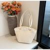 Leisure Commuting Large-capacity Bag Women's 2024 New Trendy Fashion Commuting Shoulder Bag College Student Striped Tote Bag