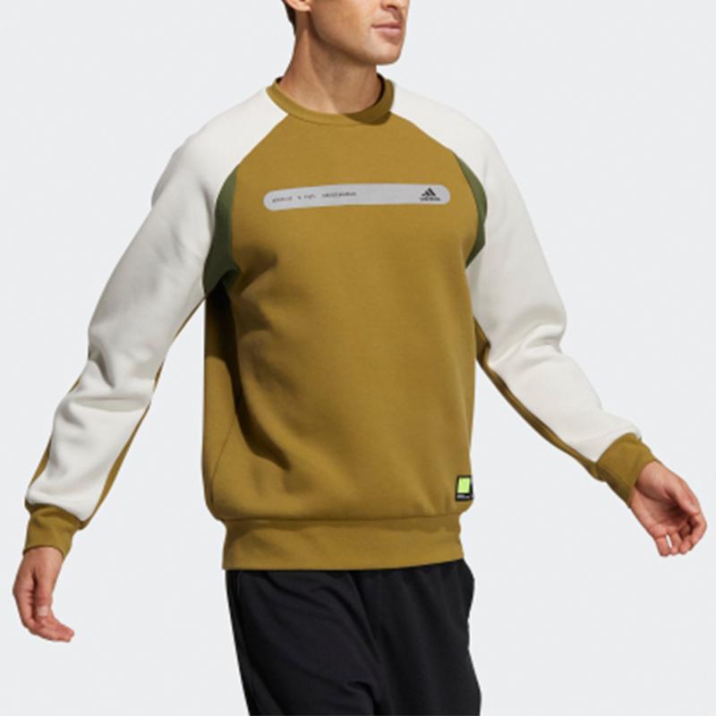 adidas Colorblock Lässiges Sport-Sweatshirt mit Rundhalsausschnitt Herren Tops Alumina-Braun GP0999