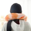 3D Shrimp Eggplant U Shaped Cushion Stuffed Plush Neck Travel Home Bed Toy