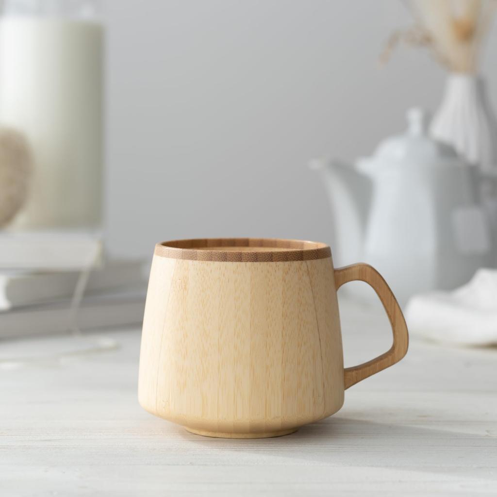 RIVERET Franc Spülmaschinenbecher, 310ml, Bambus, Sicher, Braun, RV-207B