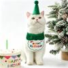 8sets Pet Birthday Party Supplies Small Hat Bib Decoration Saliva Towel Ins-Style Dog Cat Happy Birthday Felt Hat