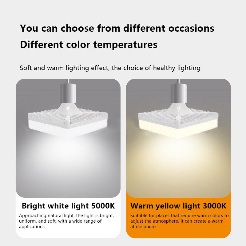 Led Light Bulbs E27 Base Square Ceiling Lamp Ip44 Waterproof Energy Saving Light Indoor For Living Room Corridor Bathroom Lights