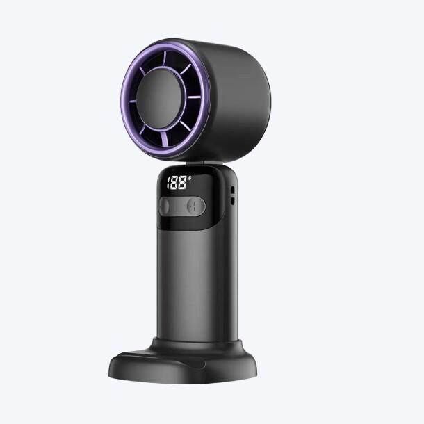 New Digital Display Bladeless Handheld Fan with USB Charging – Portable Cooling Turbine