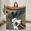 Snoopy Santa Merry Christmas Blankets Fleece Summer  Multi-function Lightweight Thin Throw Blankets for Home Office Bedspread