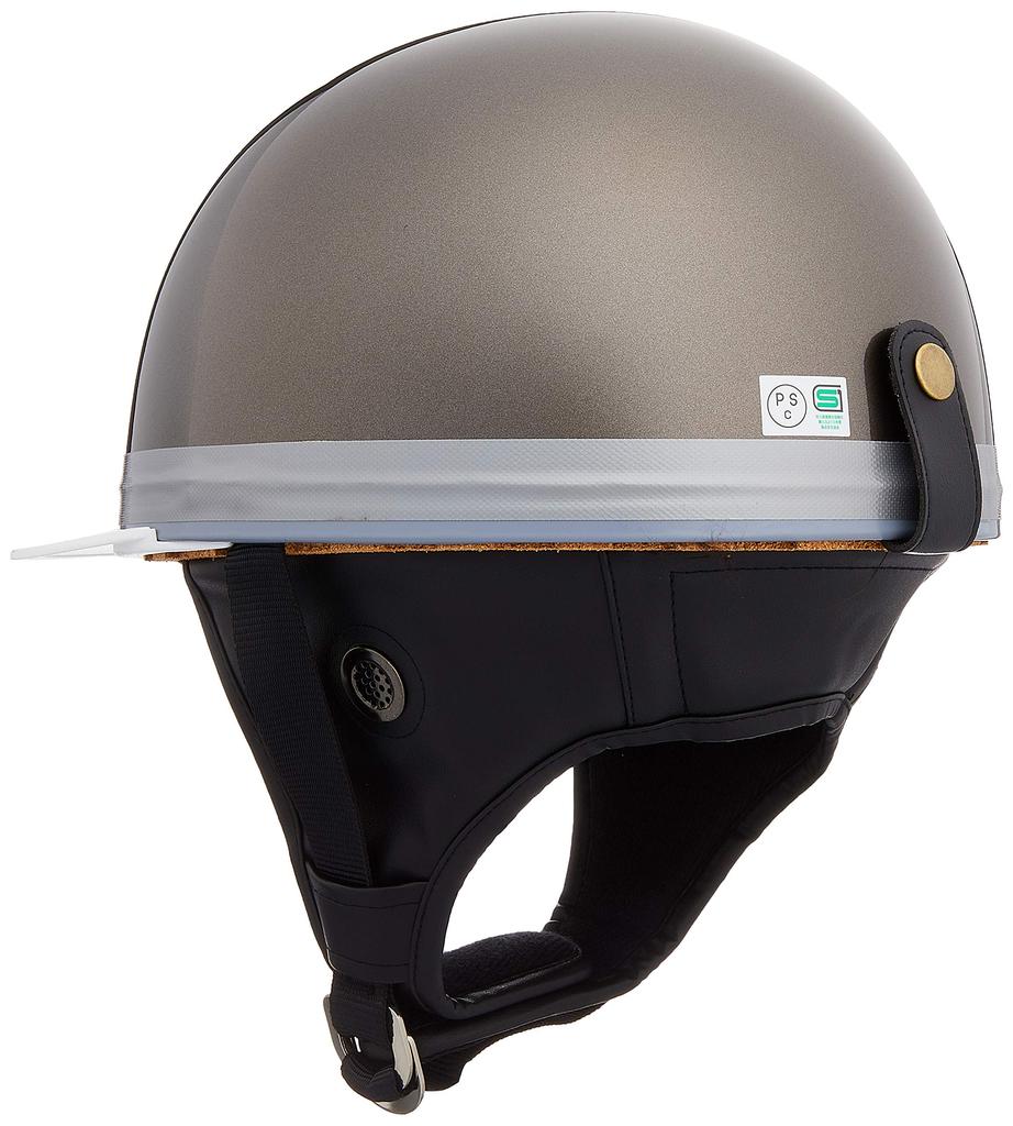 Bike Parts Center Helmet Half Cap Cork Type Gunmetal Free Size Circumference 700106 (Head 57cm~60cm)