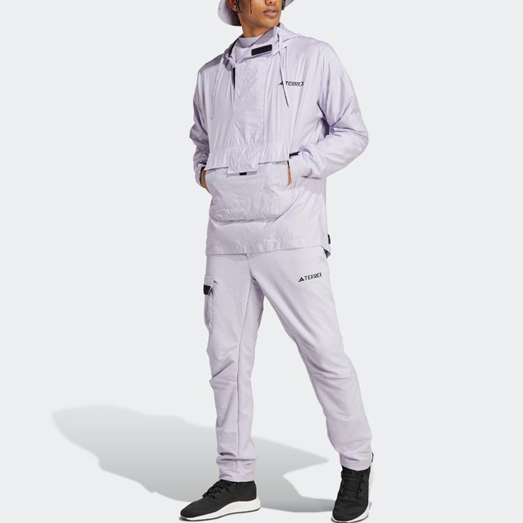 Adidas Made To Be Remade Wind Anorak Solid Color Logo Sports Outdoor Hooded Jacket Men Jackets Silver HN2957