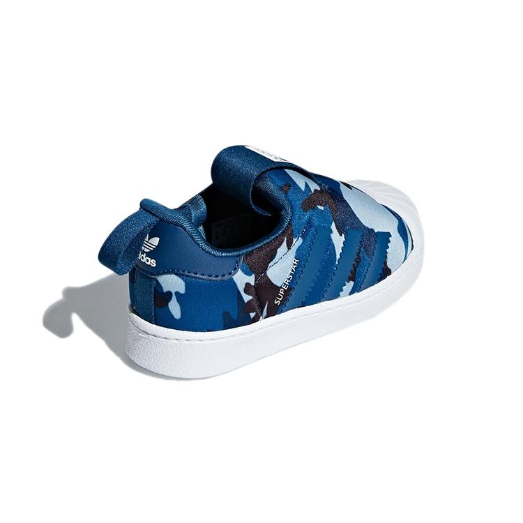 Adidas Originals Superstar 360 I Abrasion Resistant Low top Toddler Shoes Blue Black Infant And Toddler CG6577