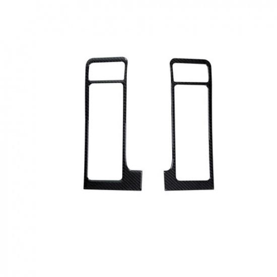 2Pcs Carbon Fiber Car Front Side AC Air Vent Cover For Dodge RAM 1500 2009-2012