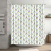 Bath Shower Curtain Printed Flowers Waterproof Washable Fabric Bathroom Decorative Tassel Hanging Shower Panels Set Home Decorat