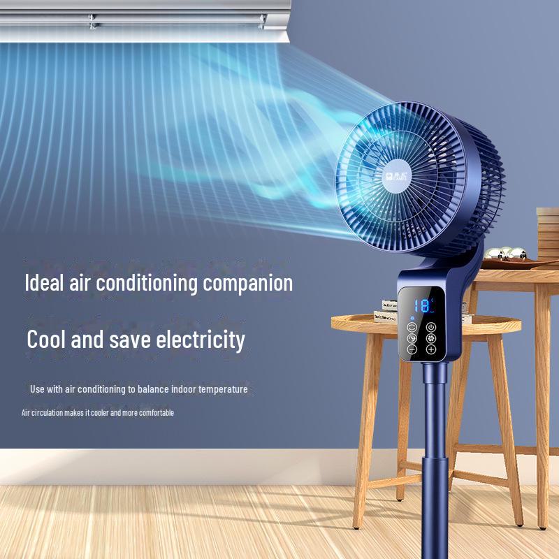 Camel 36-Speed DC Air Circulation Fan with Voice Control, Aromatherapy, Remote, Turbine Convection, and Floor Design.