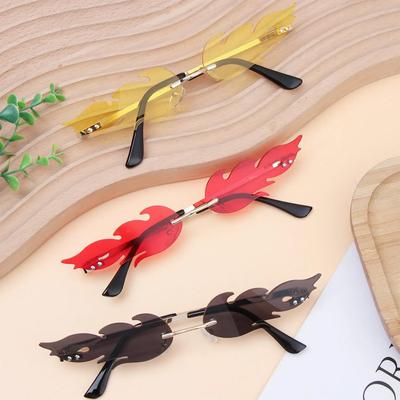 Γυναικεία Γυαλιά Ηλίου Φλόγα Μοντέρνα Χωρίς Σκελετό Νέας Σχεδίασης Μεταλλικός Σκελετός Γυαλιά Ηλίου Uv400 Cosplay Πάρτι Streetwear Γυαλιά