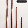 Walnut Solid Wood Shoehorn with Long Handle - Ergonomic Shoe Lifter for Easy Use Without Bending