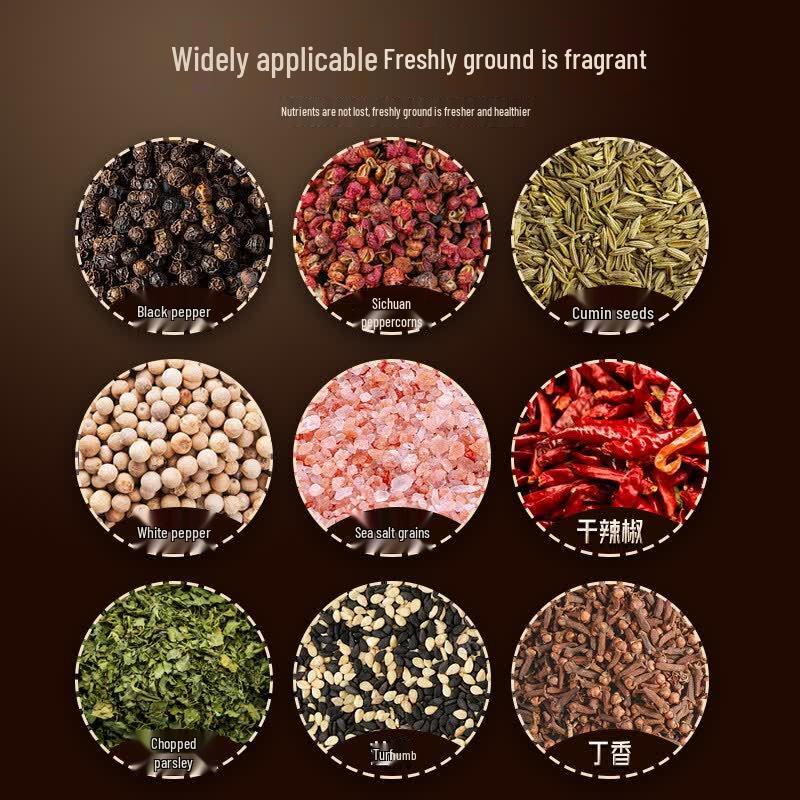 UO SO Stainless Steel Manual Spice Grinder