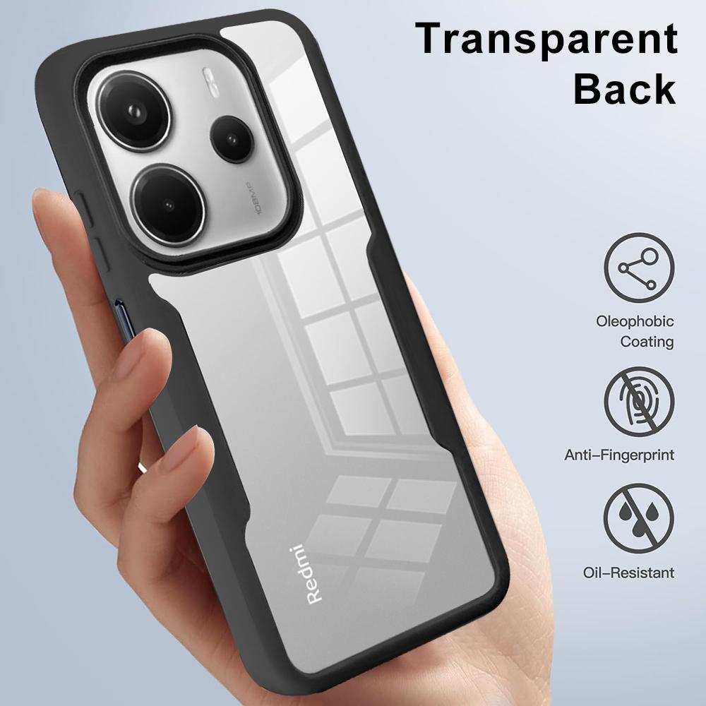 Military Grade 360 Full Cover Case For Xiaomi Redmi 14C 13C 12C Note 14 13 12 Pro Plus Pro+ 5G Clear Shockproof Shell Clear Hard