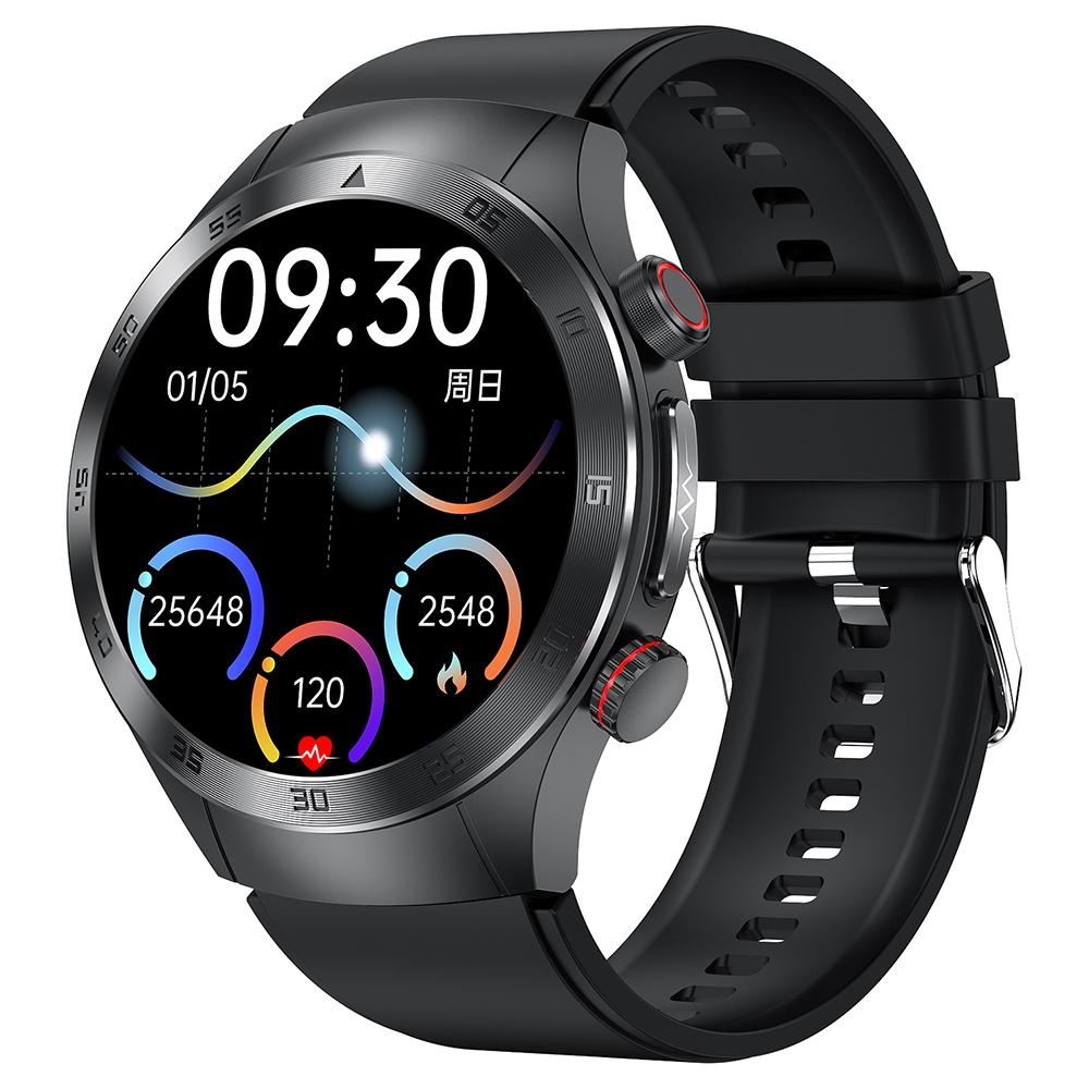 

E800 1.49-inch AMOLED Screen Bluetooth Call Laser Therapy ECG Smart Watch, Silicone Strap