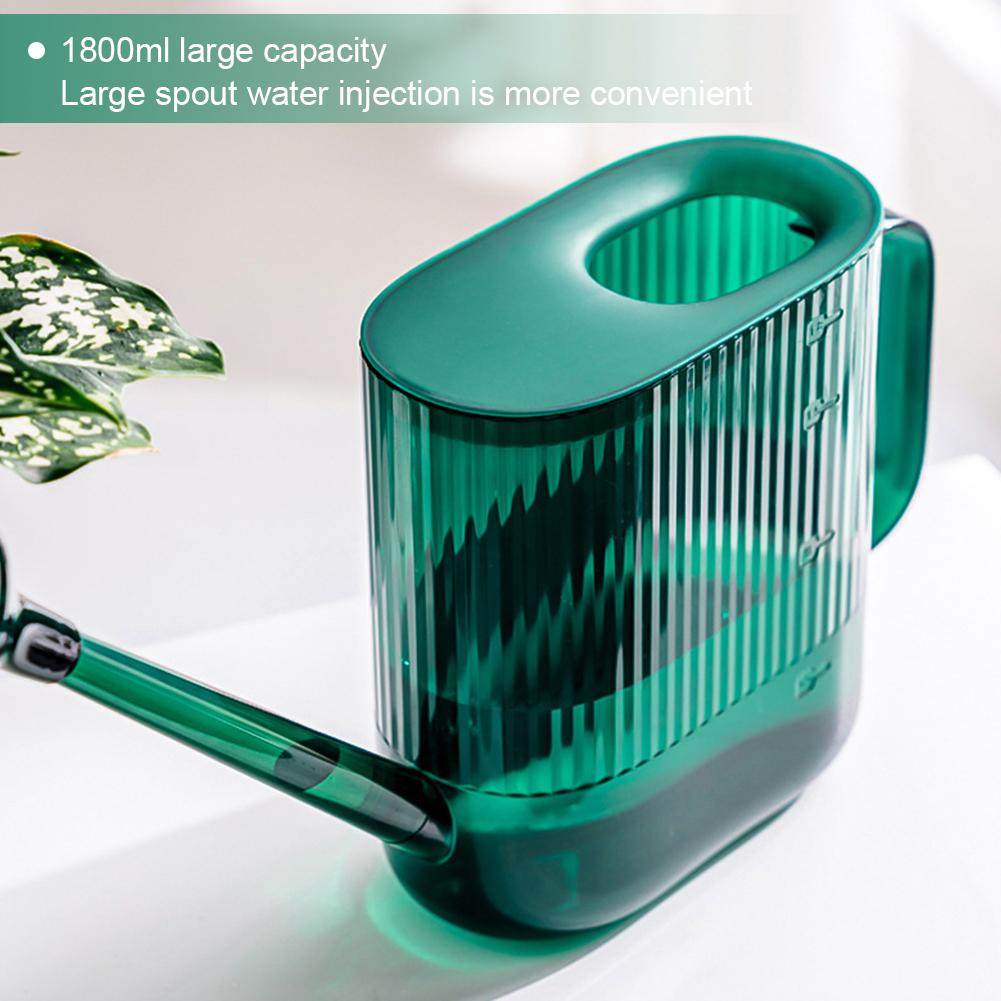 1800ML Watering Can with Sprinkler Head Plastic Watering Can with Long Spout Modern Water Can for Indoor Outdoor Plants