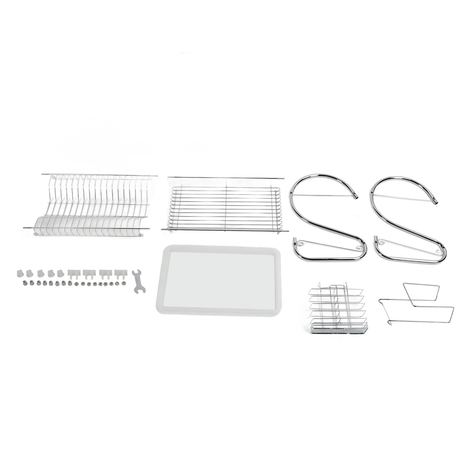 Dish Rack 2 Tier Bowl Dish Drainer Neat Organization Rust Prevention Kitchen Drying Rack Cutting Board Style