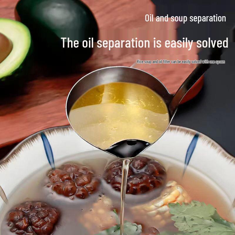 304 Nerezová ocel Lžíce na polévku oddělující olej: Účinný domácí nástroj pro filtrování oleje z polévky