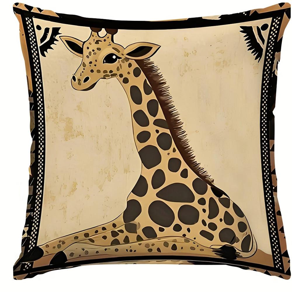 1/4 Stück 2D Flach- Vintage Leopard Afrikanischer Stammesdruck Kissenbezug Haus Bauernhaus Außen Dekoration Kissenbezug
