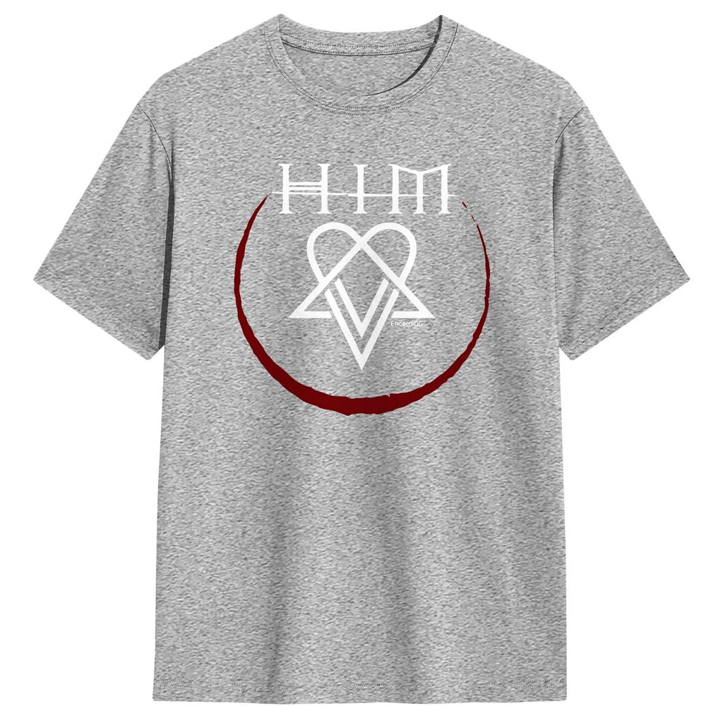 Love Metal Band HIM Heartagram Unisex T Shirt Unique Tees Short Sleeve Crewneck TShirt Pure Cotton Adult Clothing