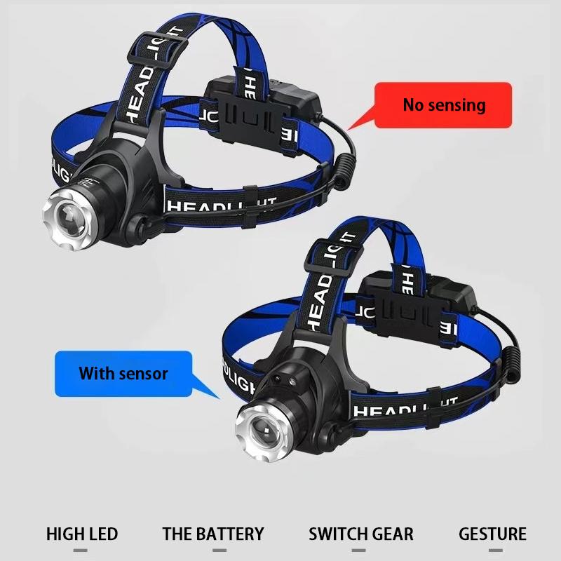 Led High-Power Long-Range Headlamp Usb Rechargeable Waterproof Suitable For Outdoor Camping And Wearing