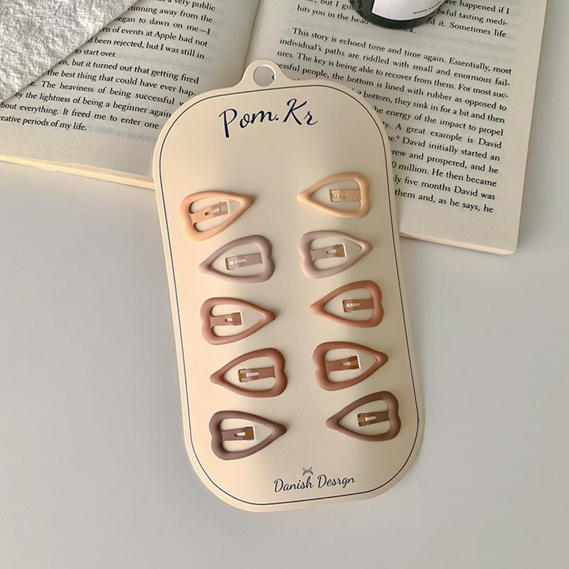 10 buc. Acele de păr coreene noi pentru copii, fete, culoarea ceaiului cu lapte, barete prințesă, clemă laterală, accesorii de păr pentru fetiță