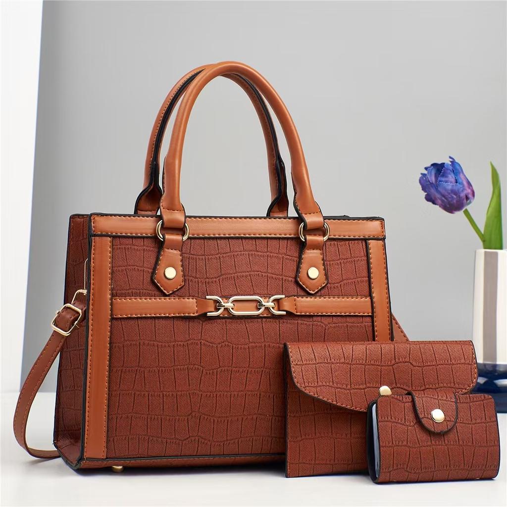 3pcs/set Women Totes with Wallets Large Capacity Handbags Fashion Trend Female Crossbody Shoulder Bags For Leisure Shopping