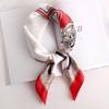 New Luxury Design 70*70Cm Horse Print Silk Square Scarf Women Soft Satin Hairband Neckerchief Office Hijab Headband Foulard Gift