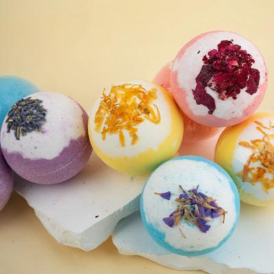 1pc 100g Nature Flower Bath Salt Ball Bubble Bombs SPA Body Relief Cleaning Bath Supplies Body Skin Care Bubble Bath Brushes