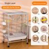 Luxury Bird Cage Large Parrot Birds Cages Accessories Drawer Wheels Birds Houses Lock Parrots Pigeon Feeder Birdcage Supplies