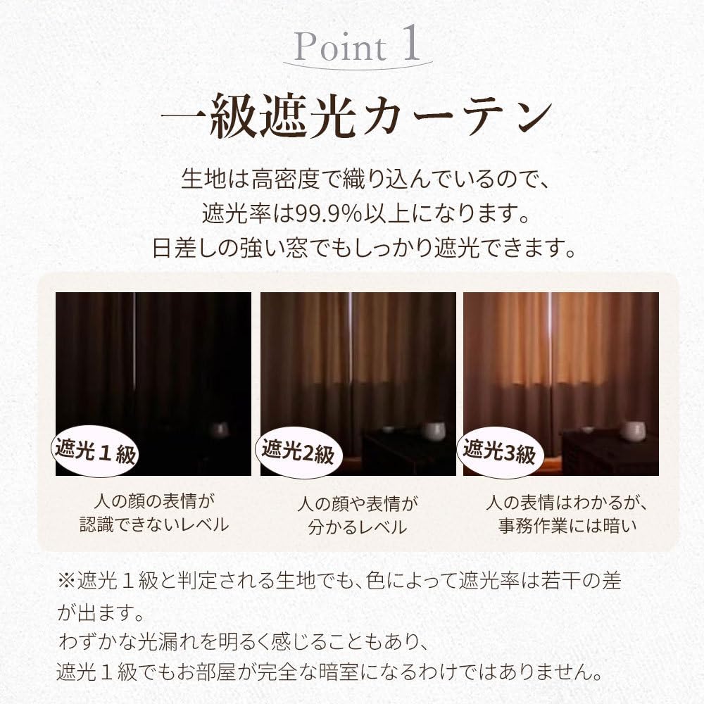 MIR Blackout Grade Room Solid Thermal Heat UV for Living Room and Bedroom of the Valley Width 100 X Length Set of 2 Curtains 2 Lace Curtains, 1,