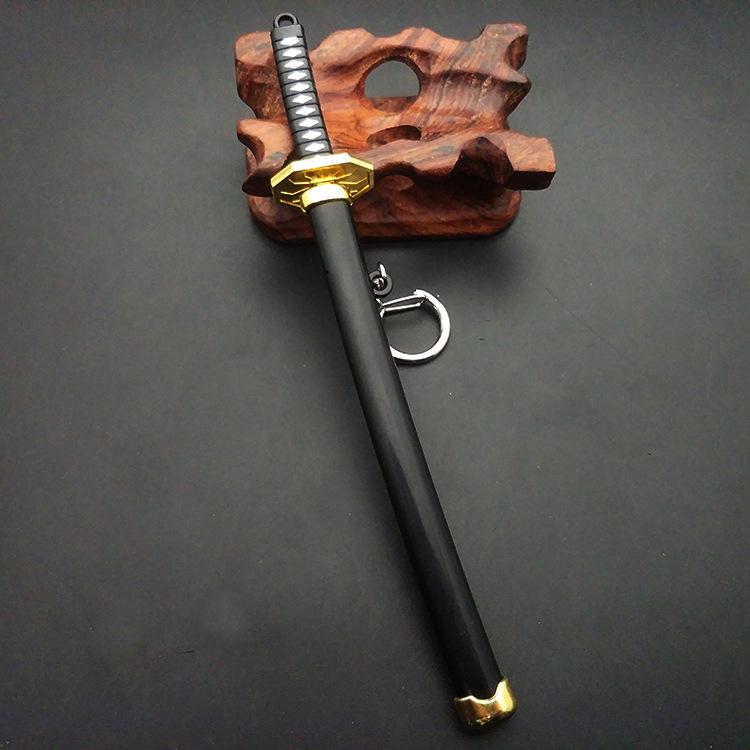 One Piece Zoro Snowball Katana Keyring - 15cm Samurai Sword Model with Sheath 15cm