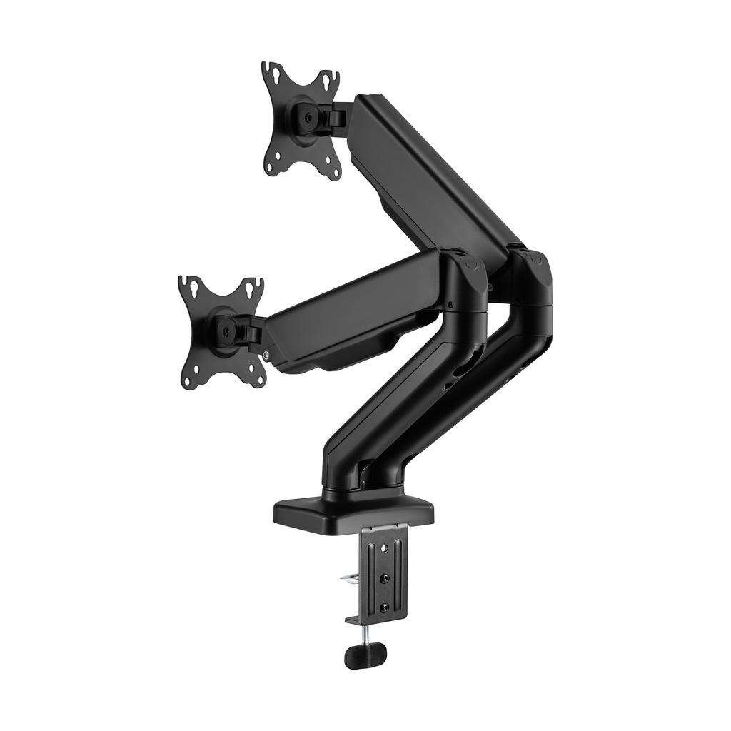 Uchwyt Do 2 Monitorów Solidny Obrotowy Biurkowy Na Dwa Monitory Cabletech