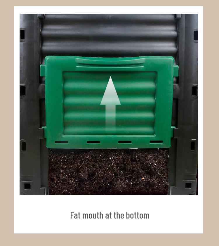 300L Garden Leaf Compost Bin for Organic Fertilizer & Kitchen Waste