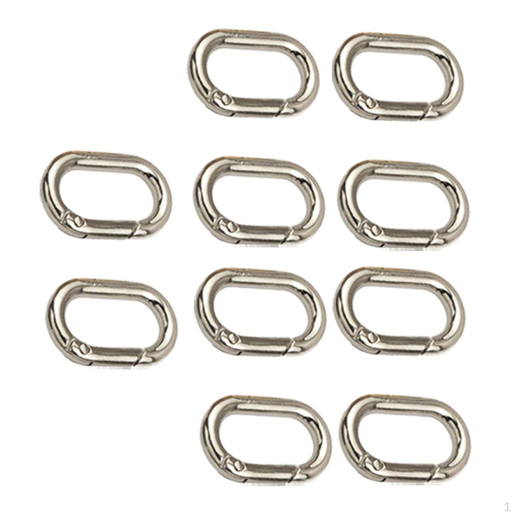 10 Pieces Sp Oval S Carabiner Key Buckle for Making
