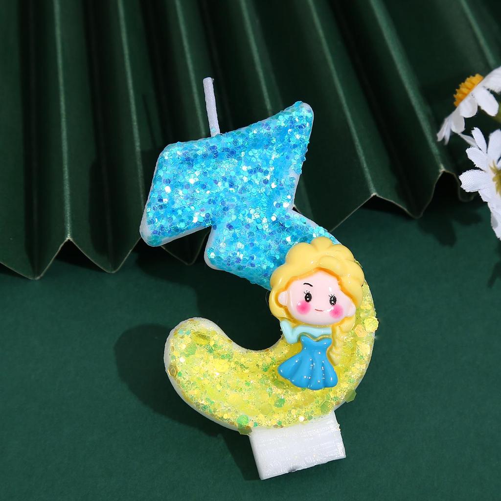 Cartoon Creative Birthday Number Candles for Party Cake Decoration