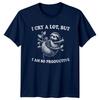 I Cry A Lot But I TShirt Sloth Knitting Crafting Humor Birthday
