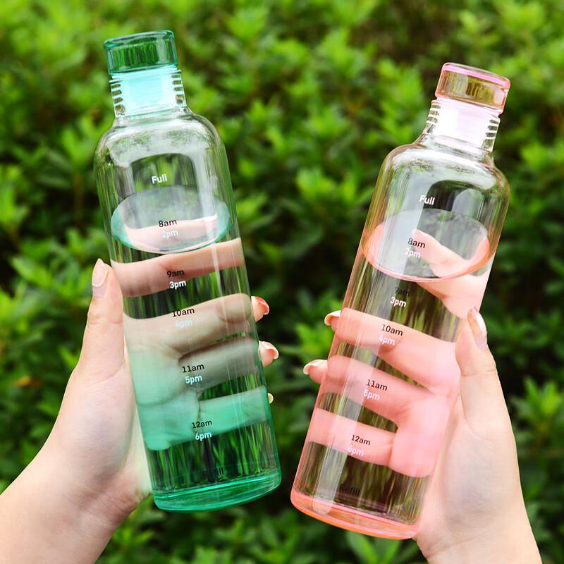 Ting Le Time Marker Borosilicate Glass Water Bottle