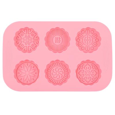 6 Fächer DIY Mondkuchenform Kuchen Eis Seifenherstellungsform